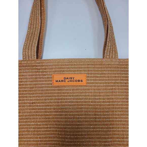 Marc Jacobs Daisy Woven Raffia Straw Tote Bag Beach Shopper Shoulder Bag - Picture 2 of 4